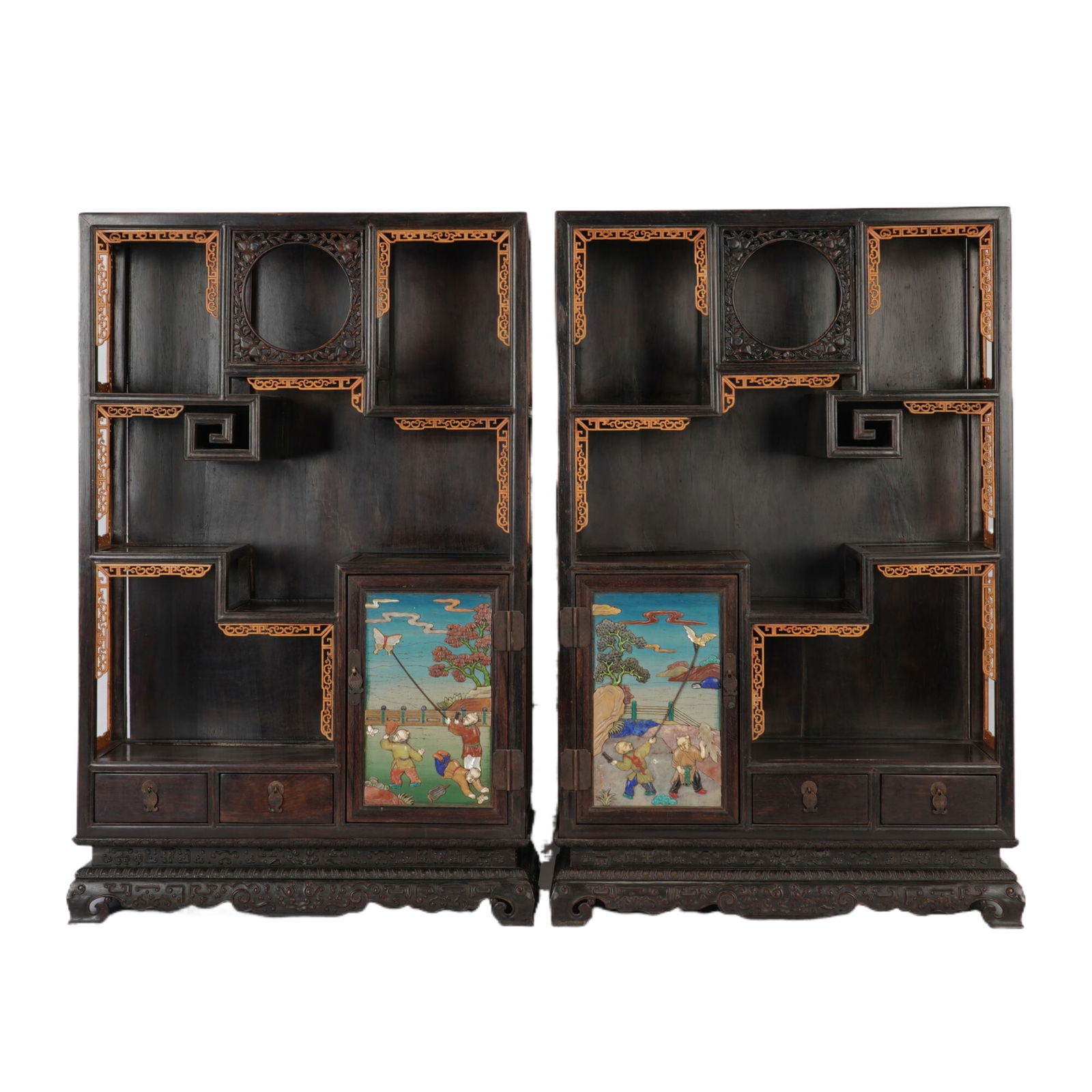 A PAIR OF TRADITIONAL CHINESE