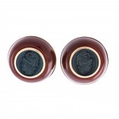 A PAIR OF TRIANON CARNELIAN BL