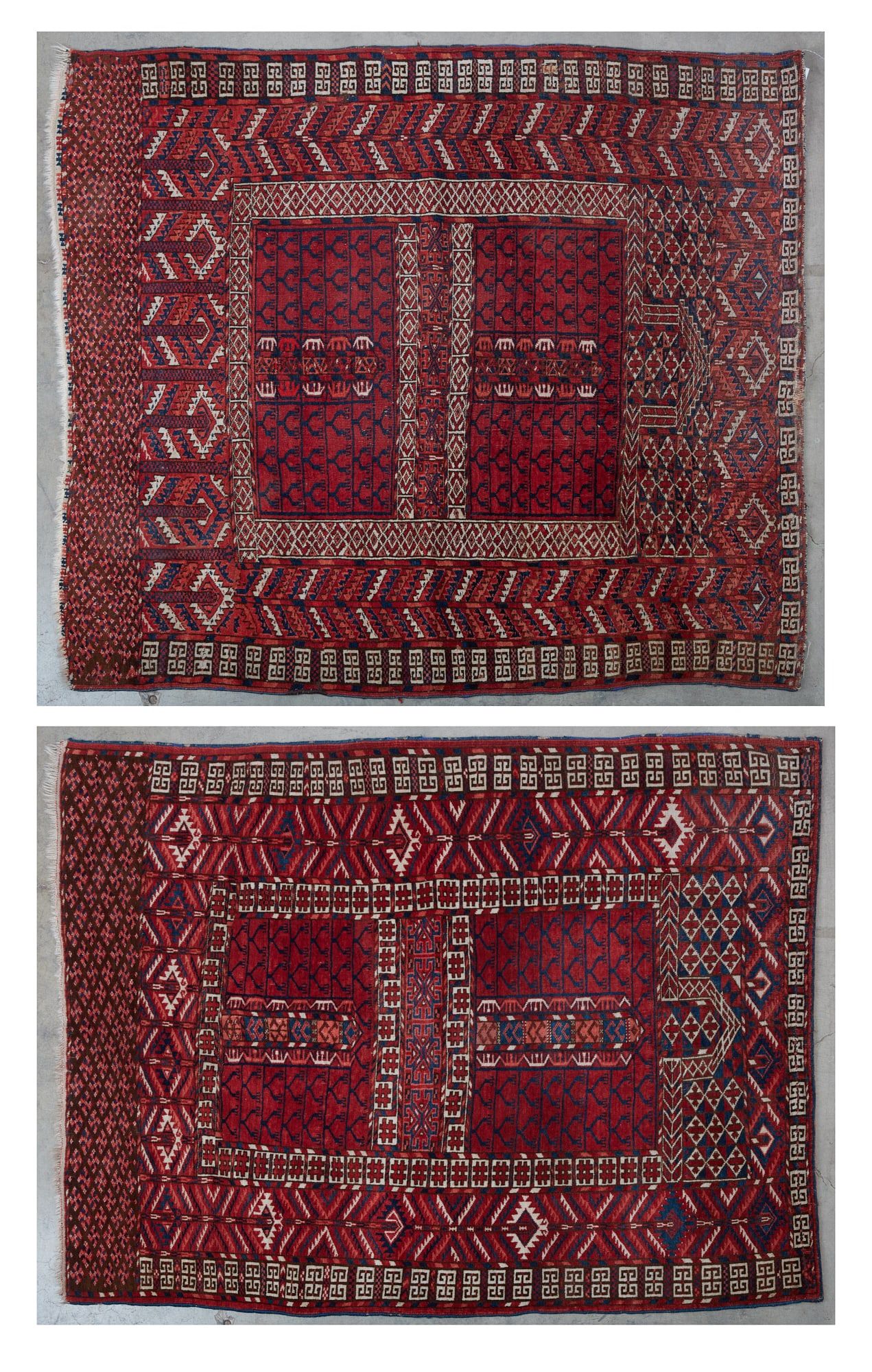 A PAIR OF TURKOMAN PRAYER RUGSA