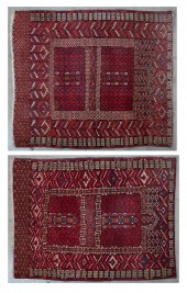 A PAIR OF TURKOMAN PRAYER RUGS