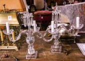 A PAIR OF TWO ARM GIRANDOLES M