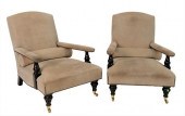 A PAIR OF UPHOLSTERED GEORGE S
