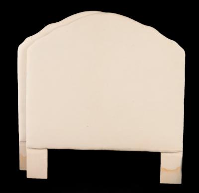A pair of upholstered single bed