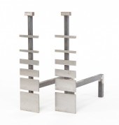 A PAIR OF USABLE ART LOGJAM ST