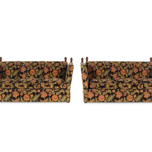A Pair of Velvet-Upholstered