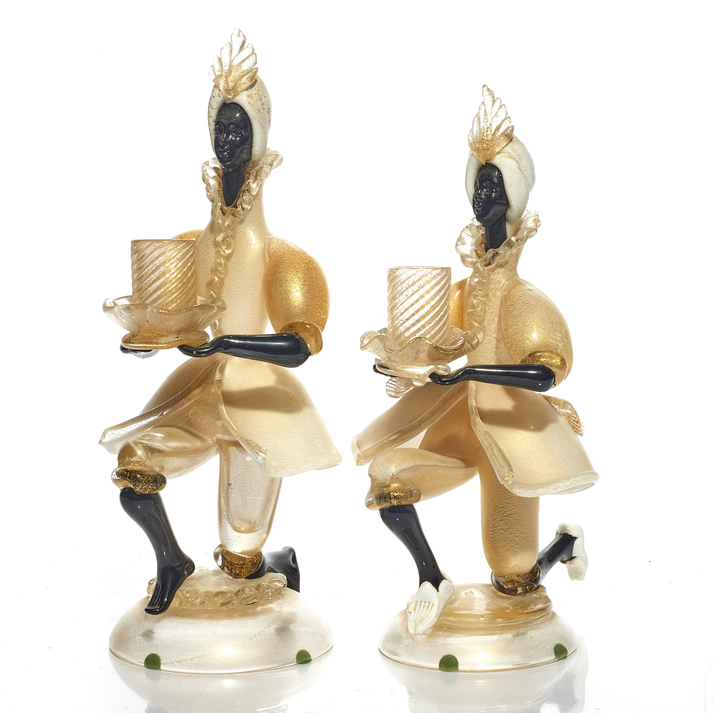 A PAIR OF VENETIAN MURANO