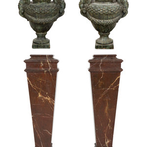 A Pair of Verdigris Patinated