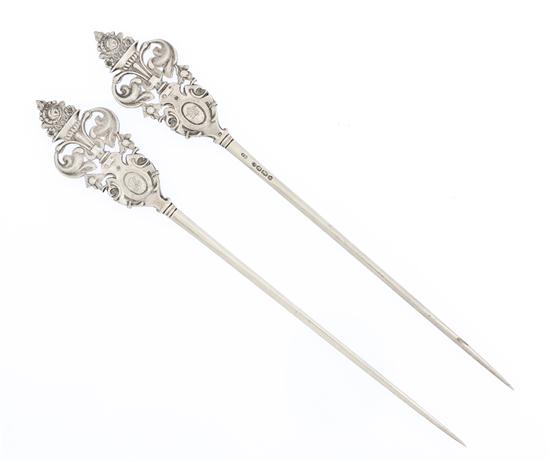 * A Pair of Victorian Silver