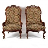 A pair of Victorian fireside c