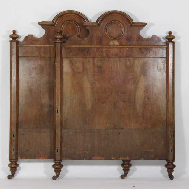 A pair of Victorian mahogany bed