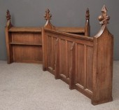 A pair of Victorian oak choir