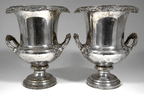 A pair of Victorian plated