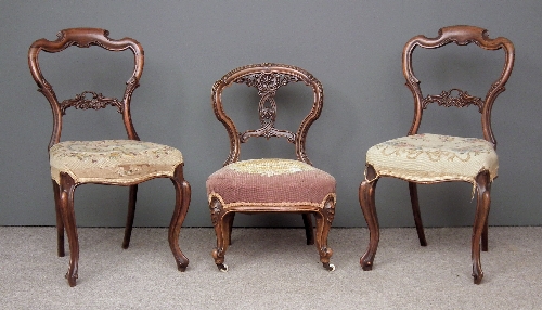 A pair of Victorian rosewood