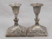 A pair of Victorian silver dwarf