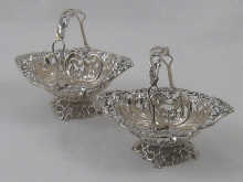 A pair of Victorian silver