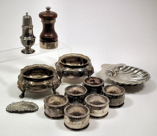 A pair of Victorian silver circular
