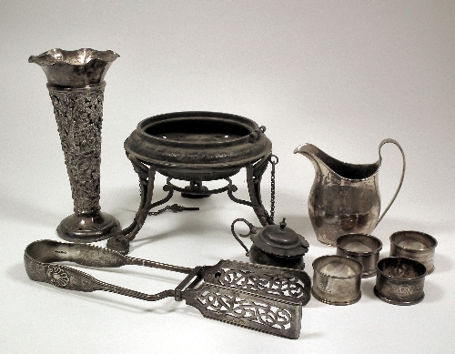 A pair of Victorian silver fiddle