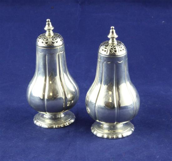 A pair of Victorian silver