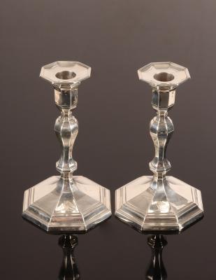 A pair of Victorian silver