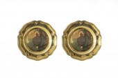 A pair of Victorian silver gil