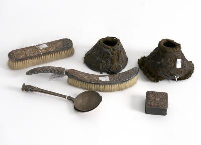 A pair of Victorian silver