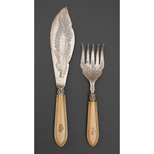 A pair of Victorian silver fish