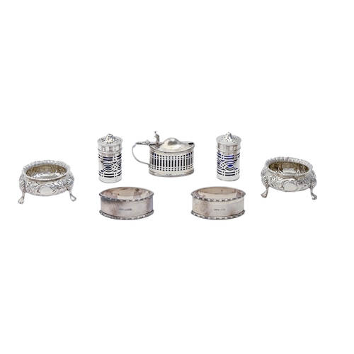 A pair of Victorian silver salt
