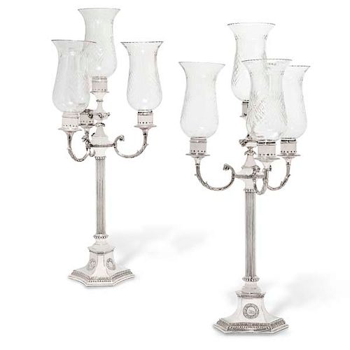 A PAIR OF VICTORIAN SILVERPLATE
