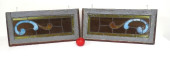 A PAIR OF VICTORIAN STAINED GL