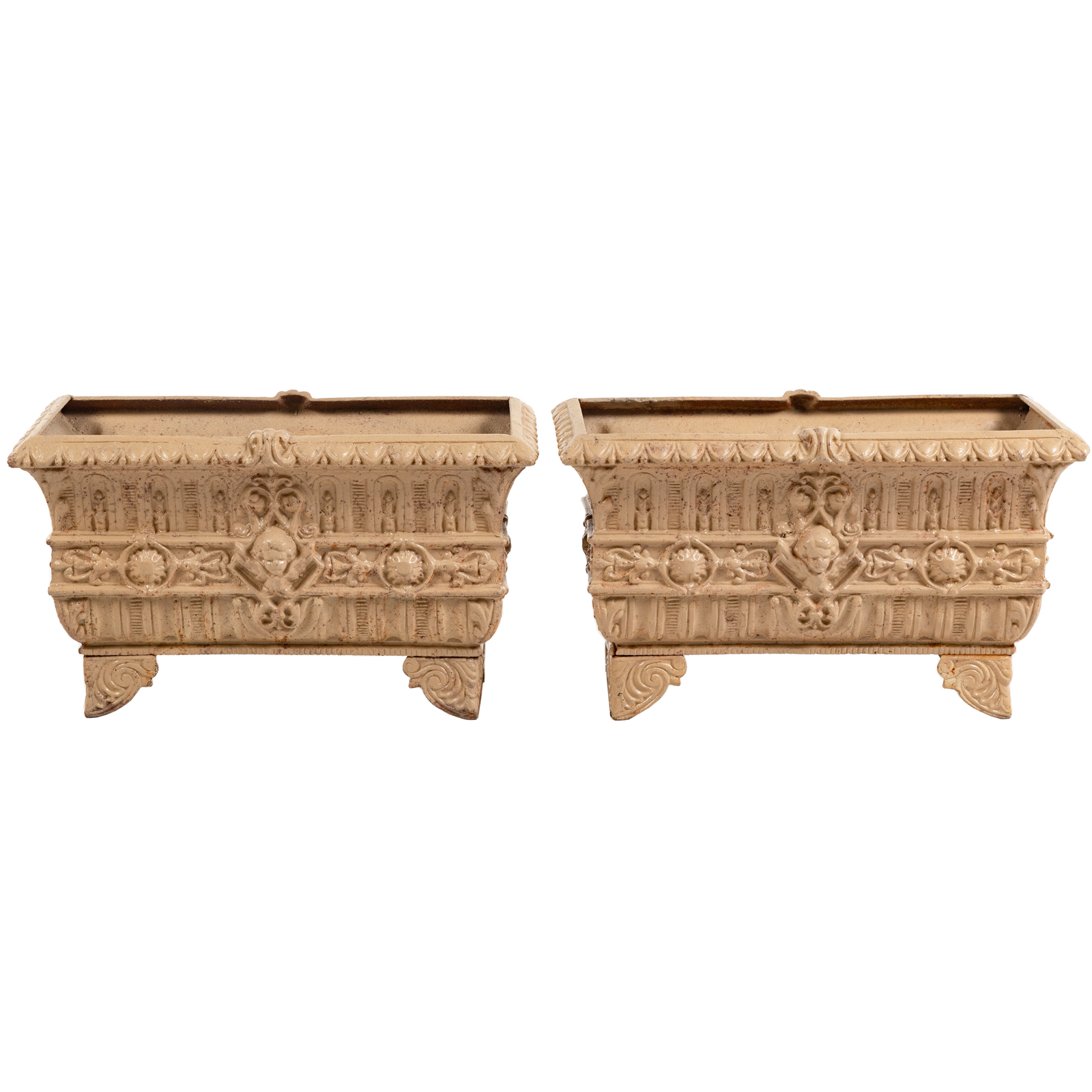 A PAIR OF VICTORIAN STYLE CAST IRON