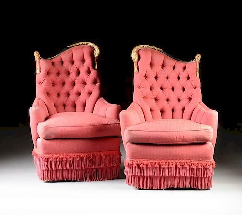 A PAIR OF VICTORIAN STYLE RED