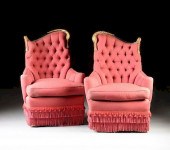 A PAIR OF VICTORIAN STYLE RED