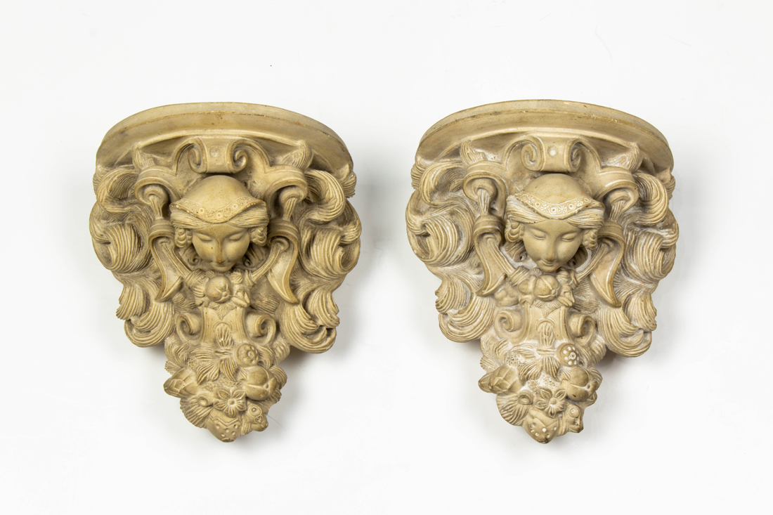A PAIR OF VICTORIAN STYLE WALL