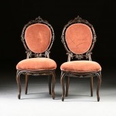 A PAIR OF VICTORIAN VELVET UPH