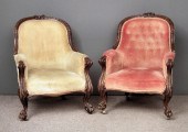 A pair of Victorian walnut fra