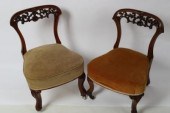 A pair of Victorian walnut nur