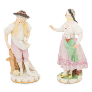 A Pair of Vienna Porcelain