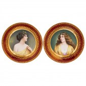 A PAIR OF VIENNA PORCELAIN CLA