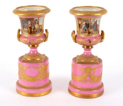 A pair of Vienna style pink