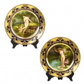 A PAIR OF VIENNA STYLE CABINET