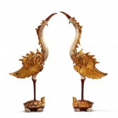 A PAIR OF VIETNAMESE PAINTED A