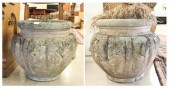 A PAIR OF VINTAGE CAST CONCRET
