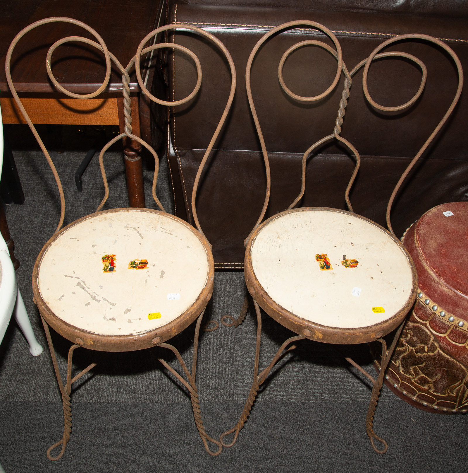 A PAIR OF VINTAGE ICE CREAM