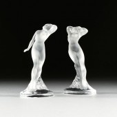 A PAIR OF VINTAGE LALIQUE STAN