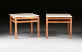 A PAIR OF VINTAGE MODERN MARBL