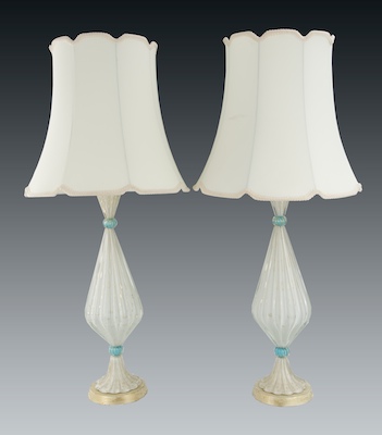 A Pair of Vintage Venetian Glass