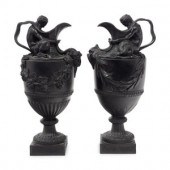 A Pair of Wedgwood Basalt Ewer