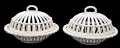 A PAIR OF WEDGWOOD CREAMWARE C