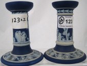A pair of Wedgwood Dark Blue J