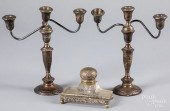 A PAIR OF WEIGHTED STERLING SI